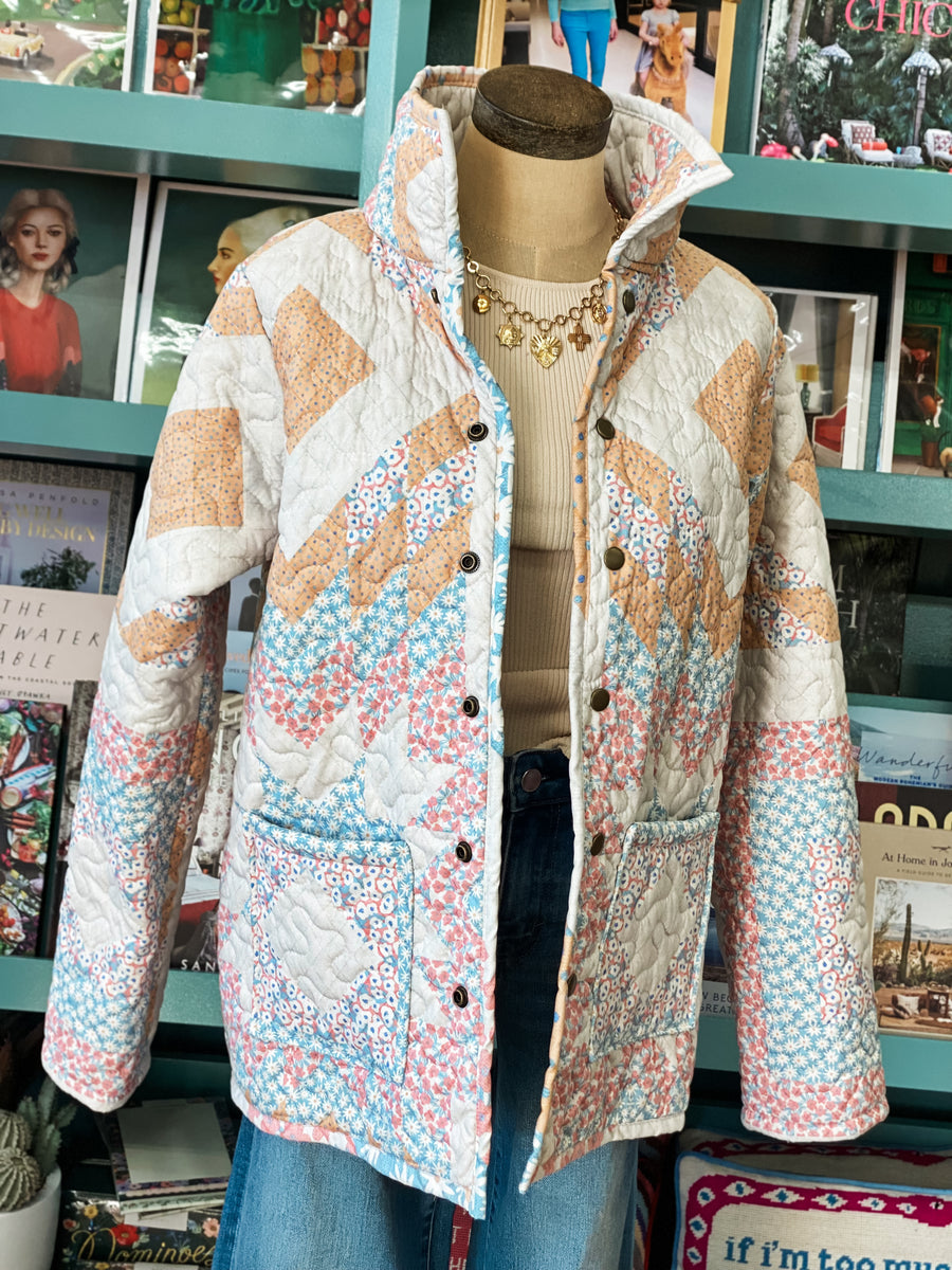 Ida Mae Adeline Patchwork Original Quilted Snap Jacket – Bungalow 123