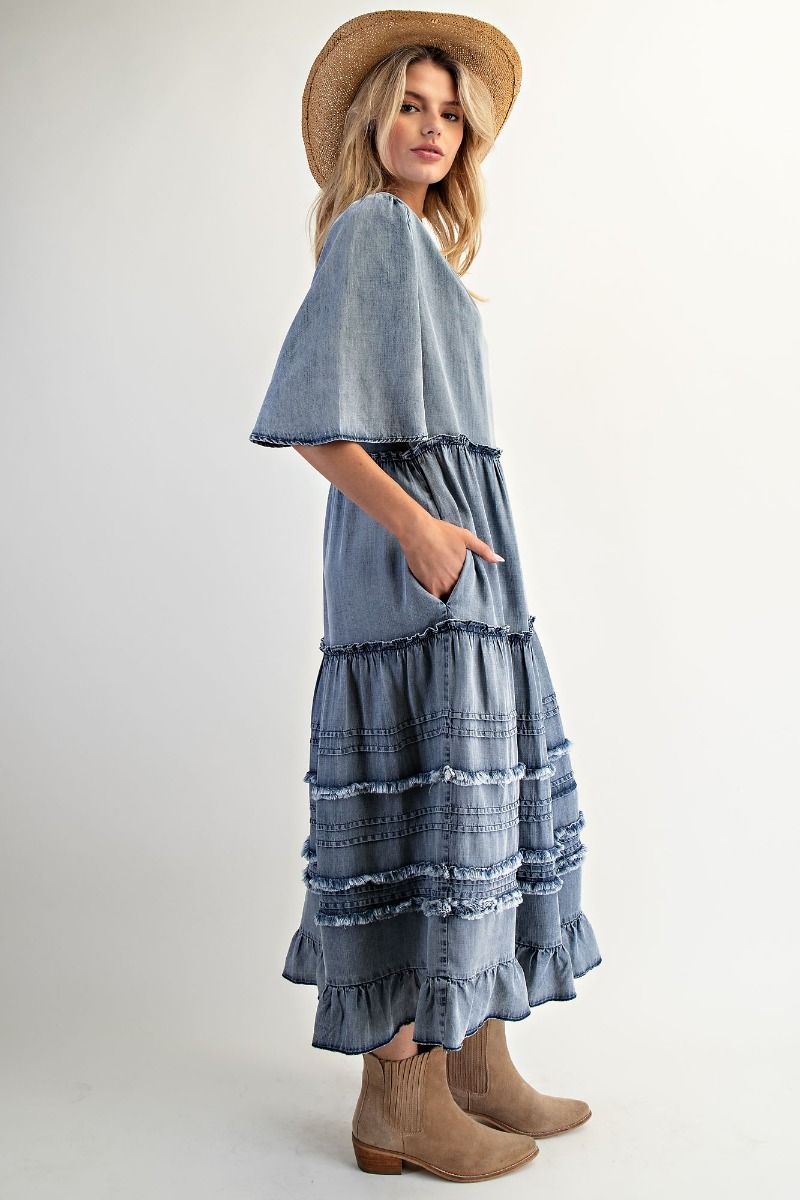 Maxey Denim Dress Bungalow 123 Maxey Denim Dress Bungalow 123